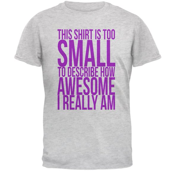 Mother's Day Too Small Awesome Mens T Shirt Light Heather Grey SM