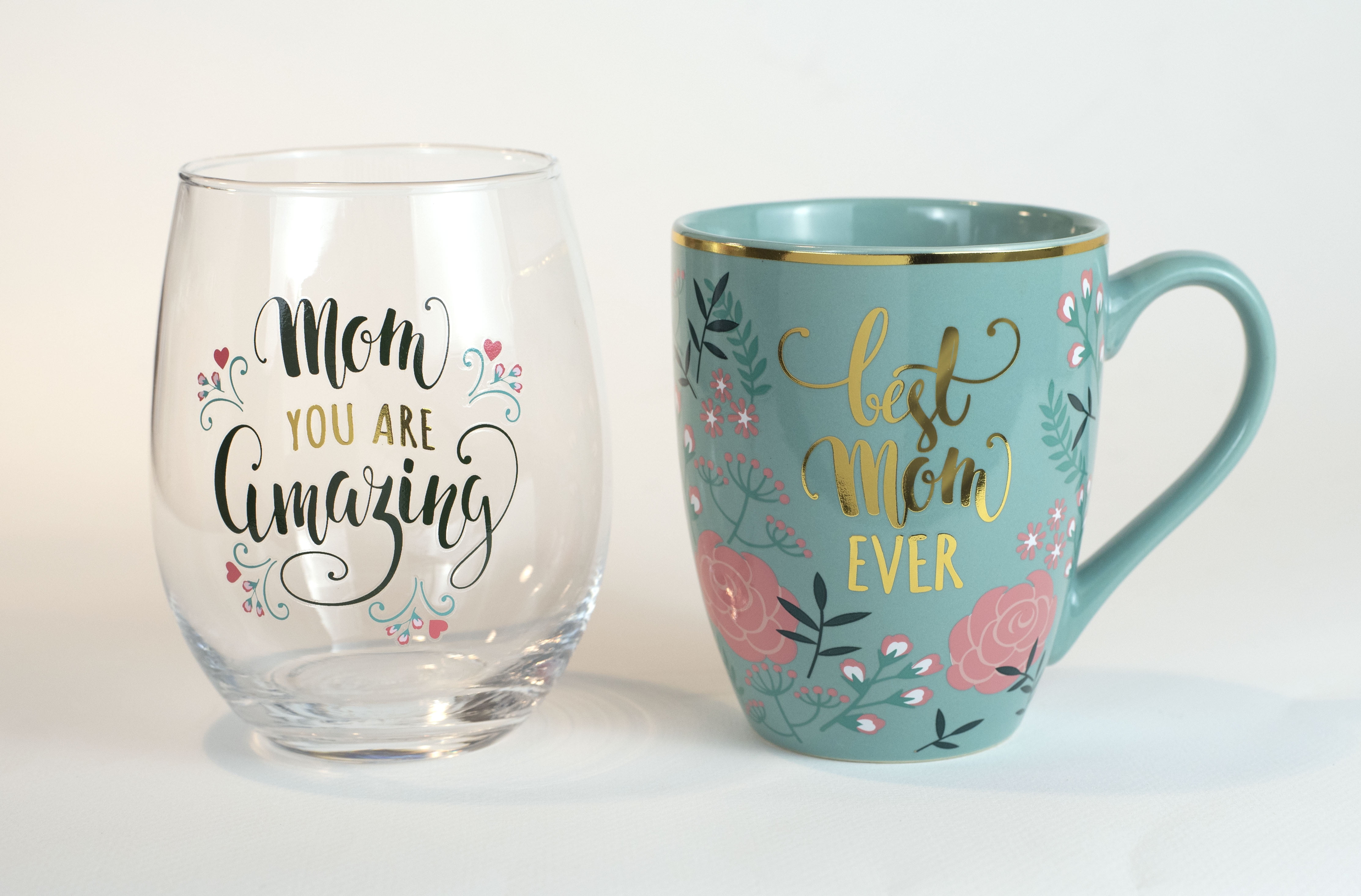 Mother's Day Wine Glass & Ceramic Mug Gift Set-Way To Celebrate 