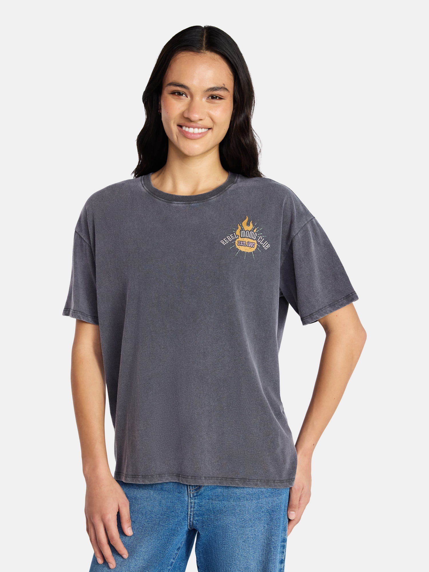 Mother's Day Women's Rebel Moms Club Cotton Graphic Tee from Way