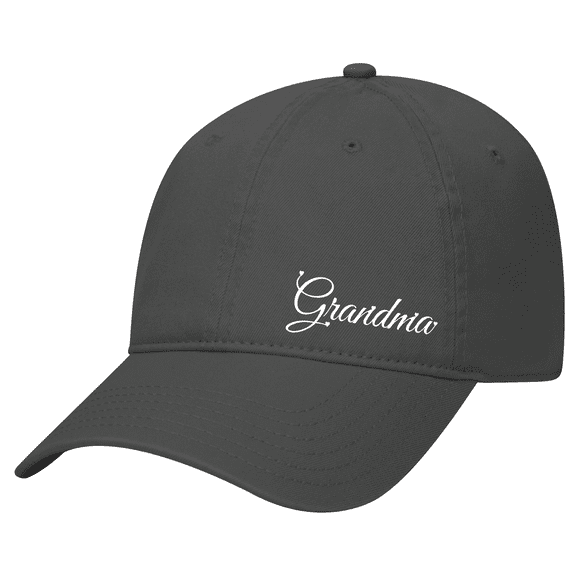 Mother's Day Womens Names In Cursive With Hearts Cute Embroidered Charcoal Otto Baseball Cap-Grandma