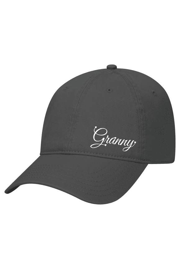 Mother's Day Womens Names In Cursive With Hearts Cute Embroidered Charcoal Otto Baseball Cap-Granny