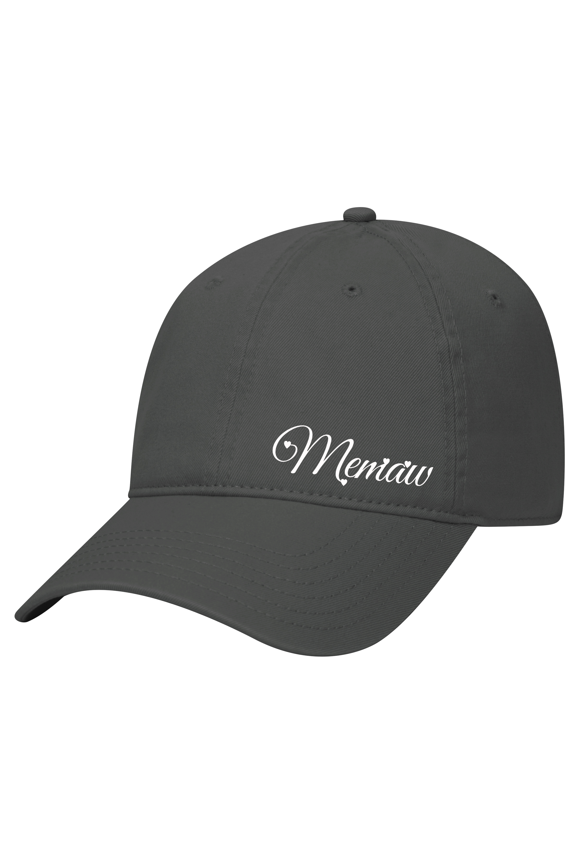 Mother's Day Womens Names In Cursive With Hearts Cute Embroidered Charcoal Otto Baseball Cap-Memaw