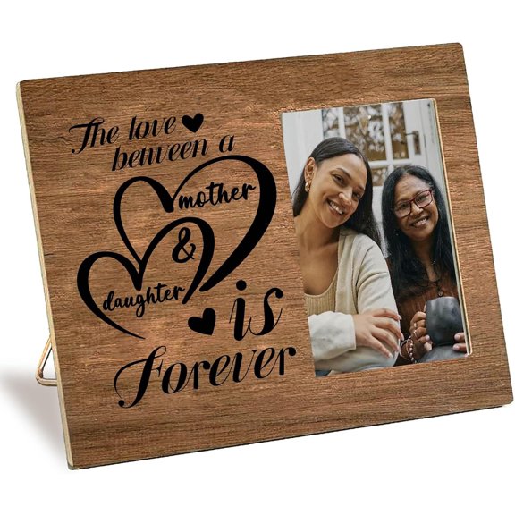 Mother's Day Wood Photo Frame Stands Home Room Desktop Decoration Heart 200x250x7mm for DIY
