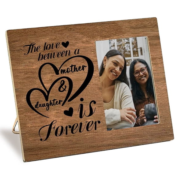 Mother's Day Wood Photo Frame Stands Home Room Desktop Decoration Heart 200x250x7mm