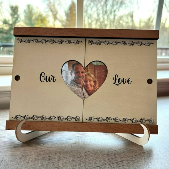 Mother's Day Wooden Photo Frame, Creative Bedside Photo Display Frame, Desktop Memorial Decor Picture Frame