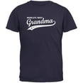 thumbnail image 1 of Mother's Day - World's Best Grandma Navy Adult T-Shirt - Small, 1 of 1