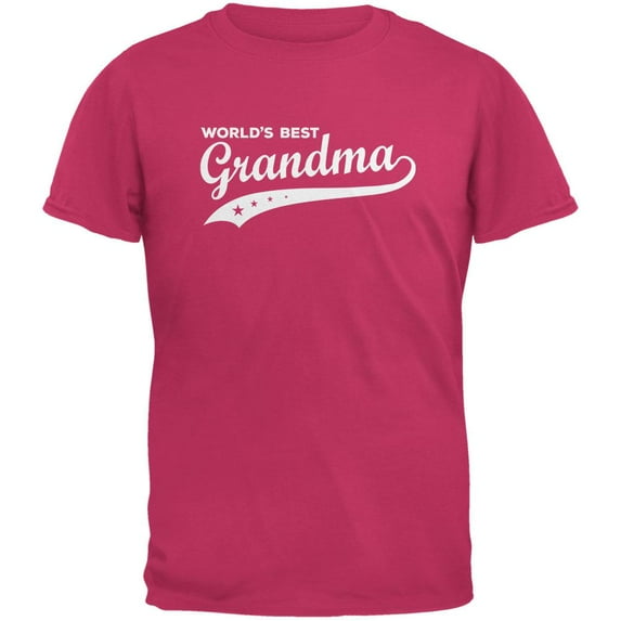 Mother's Day - World's Best Grandma Pink Adult T-Shirt - Large