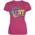 thumbnail image 1 of Mother's Day World's Best Mom Juniors Soft T Shirt Bright Berry SM, 1 of 1