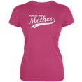 thumbnail image 1 of Mother's Day - World's Best Mother Berry Pink Juniors Soft T-Shirt - Large, 1 of 1