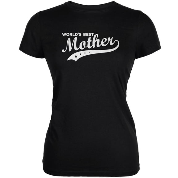 Mother's Day - World's Best Mother Black Juniors Soft T-Shirt - 2X-Large