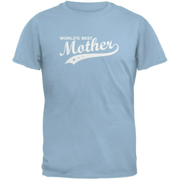 Mother's Day - World's Best Mother Light Blue Adult T-Shirt - Small
