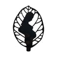 thumbnail image 1 of Mother's Day Wrought Iron Leaf Ornament - 3.94x2.68in Memorial Keepsake Gift | Engraved Family Timeline Art for Wall/Tabletop Decor (Black Iron Pregnancy/Birth/Wedding Souvenir)​, 1 of 6