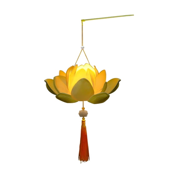 Zeceouar Children's Lanterns ing In Ancient Style Lotus Flowers Mid Festival Lotus Lantern Hangings Material Package