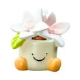 thumbnail image 1 of Zeceouar Flowerpot Small ornaments Desktop Cute Doll Car Center Console Resin Car Decoration, 1 of 4