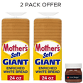 thumbnail image 1 of Mother's Giant Bread, 24 oz, Plain White Bread, Bag, 1 of 8