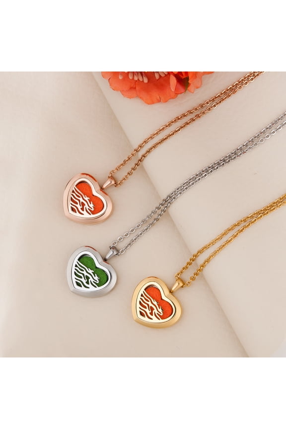 Mother's Gift for Mom Essential Oil Diffuser Necklace, Aromatherapy Necklace, Scent Necklace, Aromatherapy Oil Lockets, Diffuser Lockets, Aromatherapy Jewelry, With Gifts Box-[Silver]