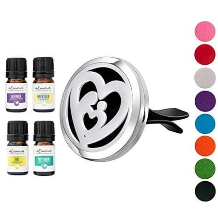 Mother's Heart Car Vent Diffuser w/ 8 pads, gift box and 4 oils