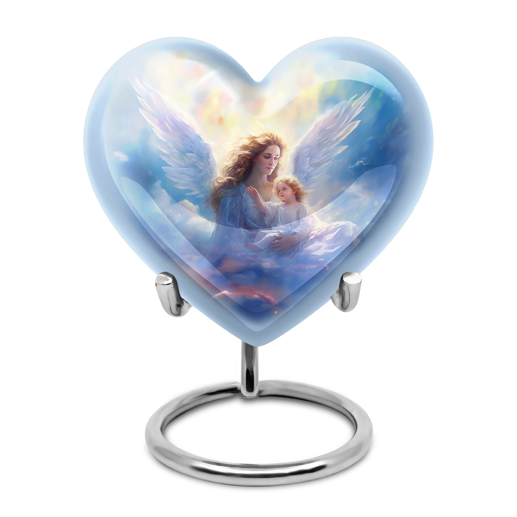 Mother's Love In The Heavens Small Urns For Human Ashes Adult - Cremation Urn For Adults - Tranquil Eternity Urn - Smooth And Calming Design For Adult Rest (3inch,1pcs)