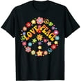 thumbnail image 1 of Mother's Peace Sign Love T Shirt Hippie Costume Shirt T-Shirts Black Tshirt, 1 of 4