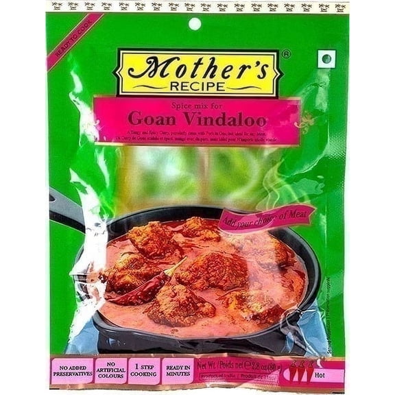 Mother's Recipe Goan Vindaloo Spice Mix 2.8 oz pouch Pack of 2