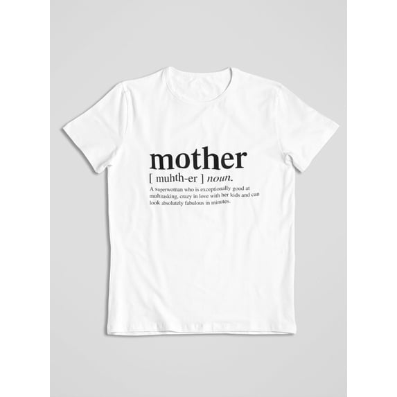 Mother slogan t-shirt in white Size: XL (14-16 or 1X plus)), Color: White