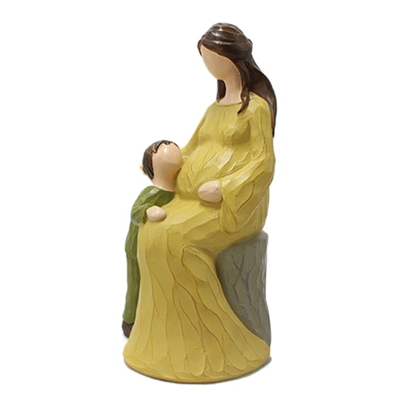 Mother with Kid Figurine Art Resin Sculpture for Home Bedroom Desktop Garden Indoor Outdoor Decoration Bookshelf Mini Statue