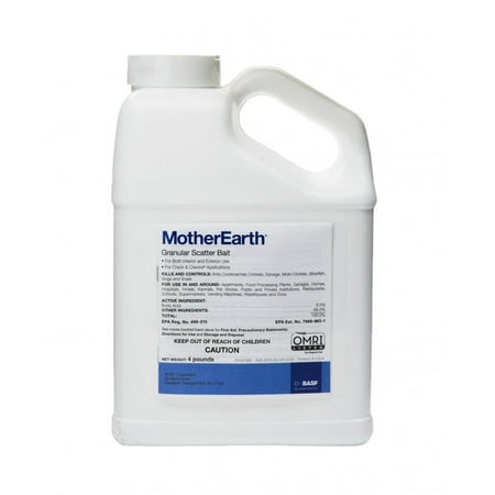 MotherEarth Scatter Bait - OMRI Listed Indoor & Outdoor Insecticide - 4 lb Jug by BASF