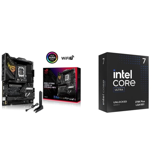 NEWEGG Motherboard CPU Combo - ROG STRIX Z890-H GAMING WIFI Z890 LGA 1851 ATX motherboard Bundle with Core Ultra 7 270K Plus Processor 24 cores (8 P-cores + 16 E-cores) up to 5.5 GHz BX80768270K
