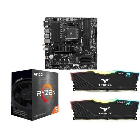 NEWEGG Motherboard CPU Memory Combo -B550M PRO-VDH WIFI Bundle with Ryzen 5 5500 and T-Force Delta RGB 16GB (2 x 8GB) 288-Pin PC RAM DDR4 3200 Memory TF3D416G3200HC16FDC01