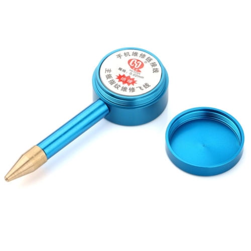 Motherboard Jumper Wire Chip Pen BGA Welding Assistant Tool Helper with 0.02mm Jumper Wire Reel for 0.01/0.02MM Link Line PCB Welding Soldering