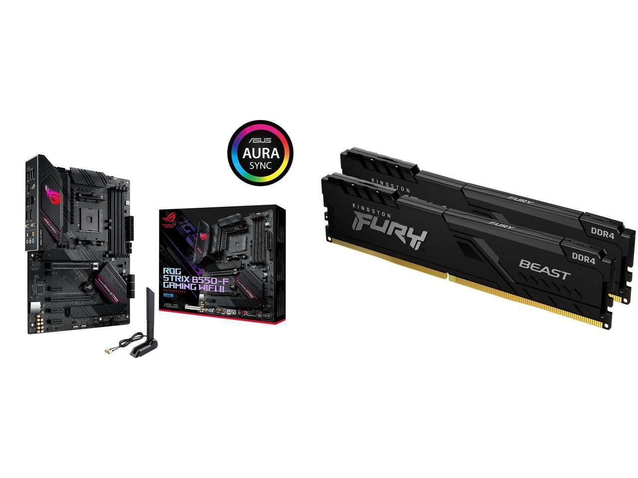 Motherboard Memory Combo - ROG STRIX B550-F GAMING WIFI II Bundle with KF432C16BBK2/32