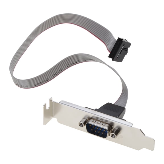 Motherboard Port 9Pin DB9 RS232 Ribbon Cable Connector Bracket Computer 9P Baffle Line