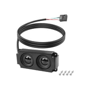 Motherboard Speaker Internal USB PC Computer Speaker 9 Pin for Desktop Case Audio Stereo Loudspeaker Hidden Small Type DIY-0.6M/1.9FT 1 Pair