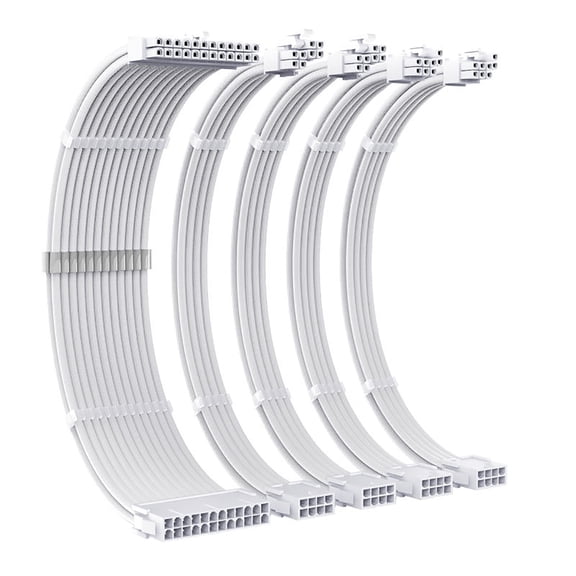 Motherboard Splitter Cable Power Supply Extension Wire Nylon Braided 24Pin PCIE 6+2Pin 4+4Pin Cord