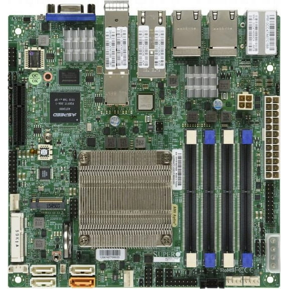Motherboard Supermicro MBD-A2SDi-TP8F SoC FCBGA1310 ATOM C3858 SATA M.2 DDR4 IPMI (MBD-A2SDi-TP8F)