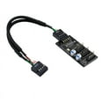 thumbnail image 1 of Motherboard USB 2.0 Header Splitter 9 Pin 1 to 3 Female Extension Cable, 1 of 7