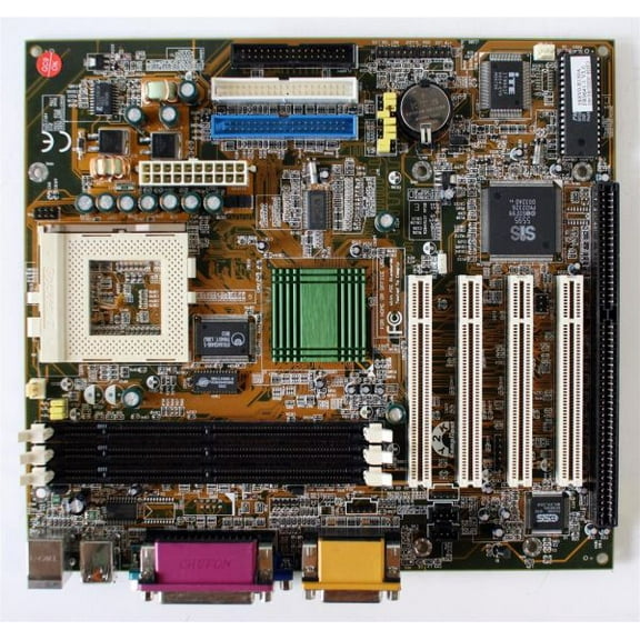 Motherboard, chaintech ct-5ssv, microatx, skt 7, 1x isa, 4x pci