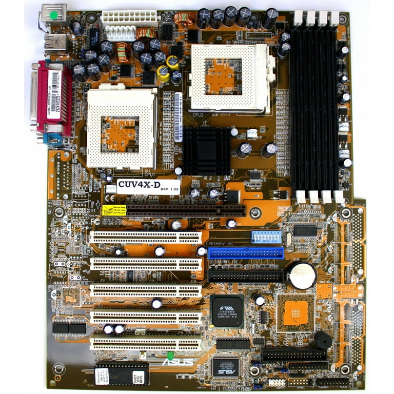 Atx Dual Chip Motherboard Cuv4x-d, Dual Socket 370, Atx, 5x Pci