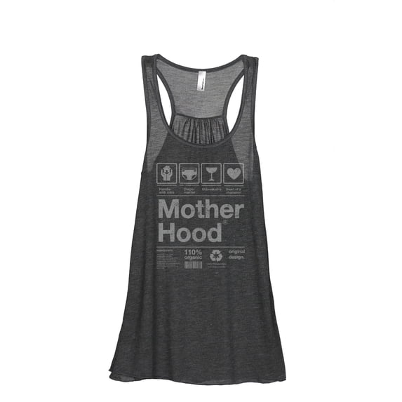 Motherhood Contents Women's Fashion Sleeveless Flowy Racerback Workout Yoga Tank Top Charcoal Grey Medium