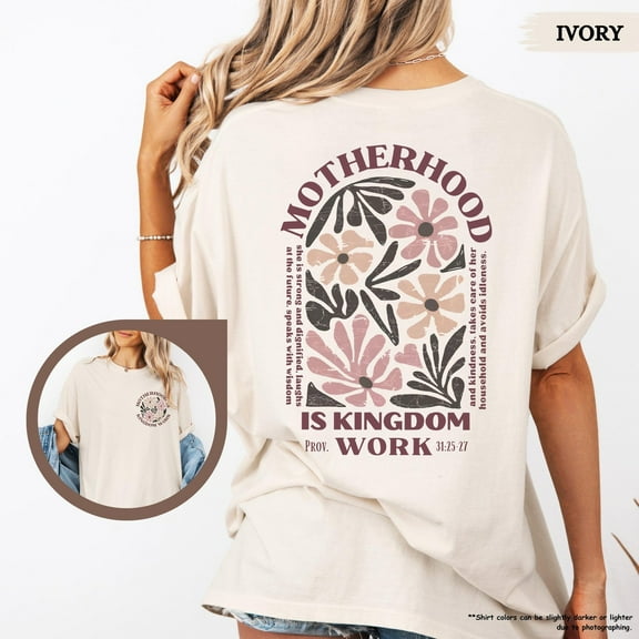 Motherhood Is Kingdom Work Shirt,Christian Mom Shirt,Religious Mom Shirt,Mothers Day Gift,Bible Shirt,Christian Mothers Gift