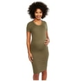 thumbnail image 1 of Motherhood Maternity Basic Rib Knit Maternity T-Shirt Dress, 1 of 2