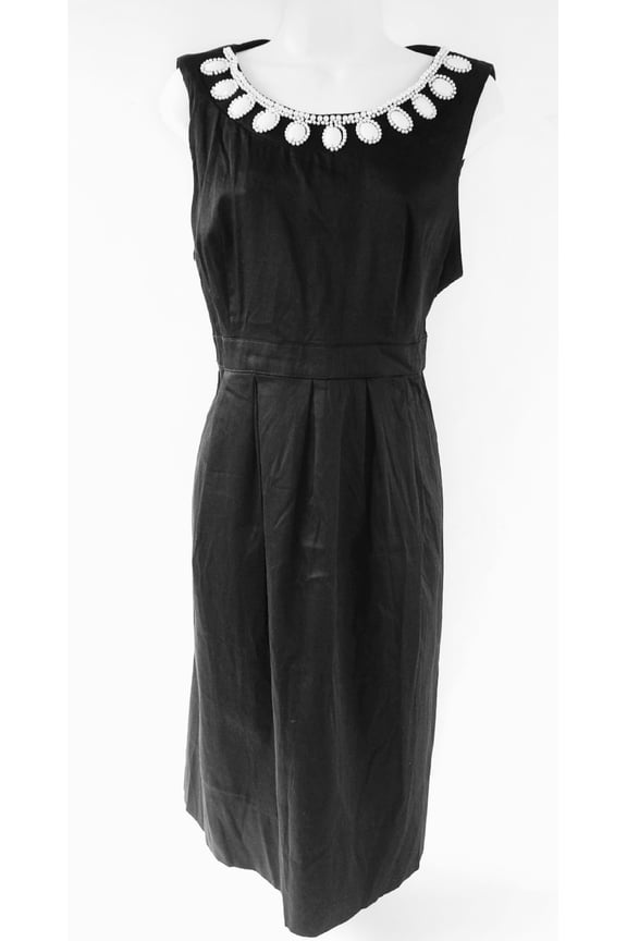 Black Jeweled, Sleeveless Dress, Women's Large