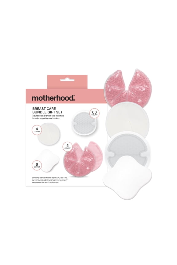 Breastfeeding Essentials Kit  Postpartum Nursing Care Set with Hydrogel Nipple Pads, Breast Therapy Packs, Disposable & Washable Breast Pads