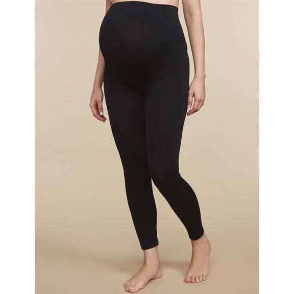 Motherhood Maternity Fleece Over The Belly Maternity Leggings