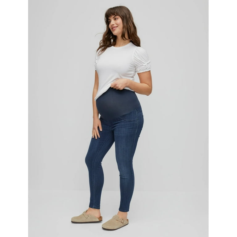 Motherhood Maternity Indigo Blue Secret Fit Belly Stretch Ankle Maternity Jeggings