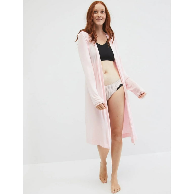 Motherhood Maternity Lace Trim Sleep Nursing And Maternity Robe Walmart