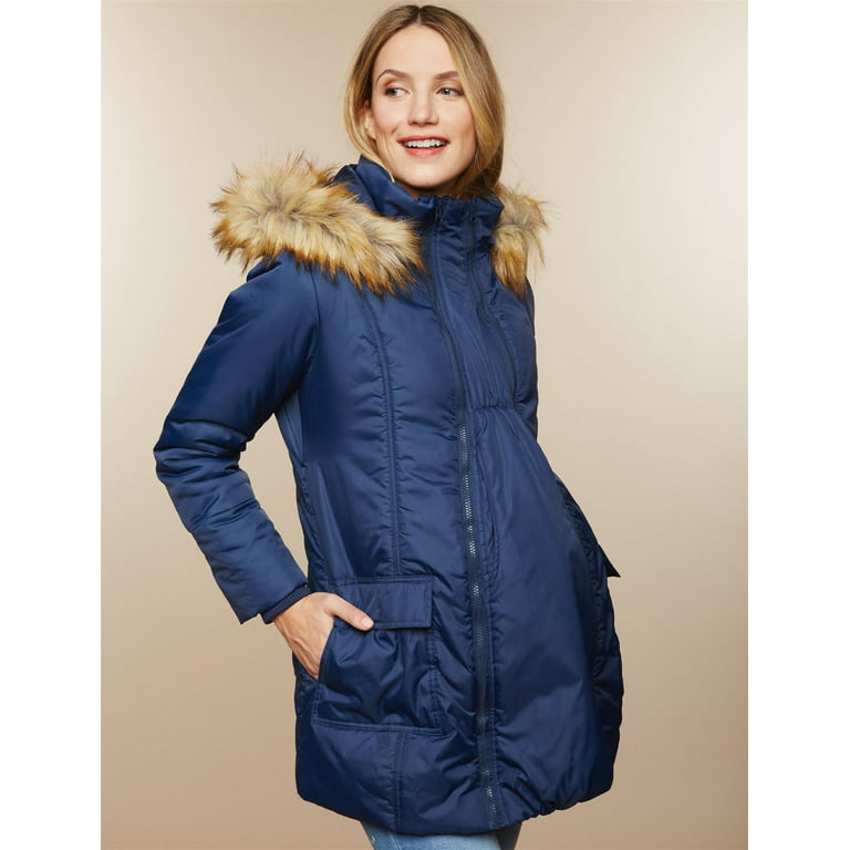 Women's Maternity Pre & Postpartum 3 In 1 Puffer Coat With Extender