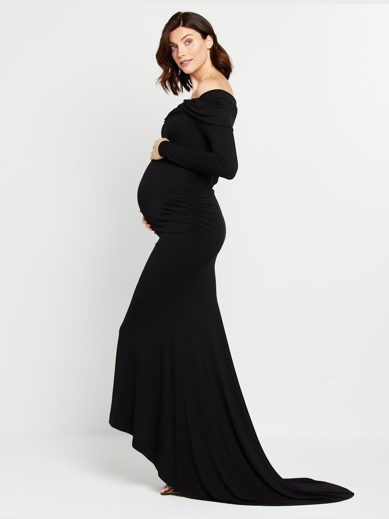 formal dress modest A-line Strapless Floor-length Sleeveless Open Back Modest Prom Dress main image 0