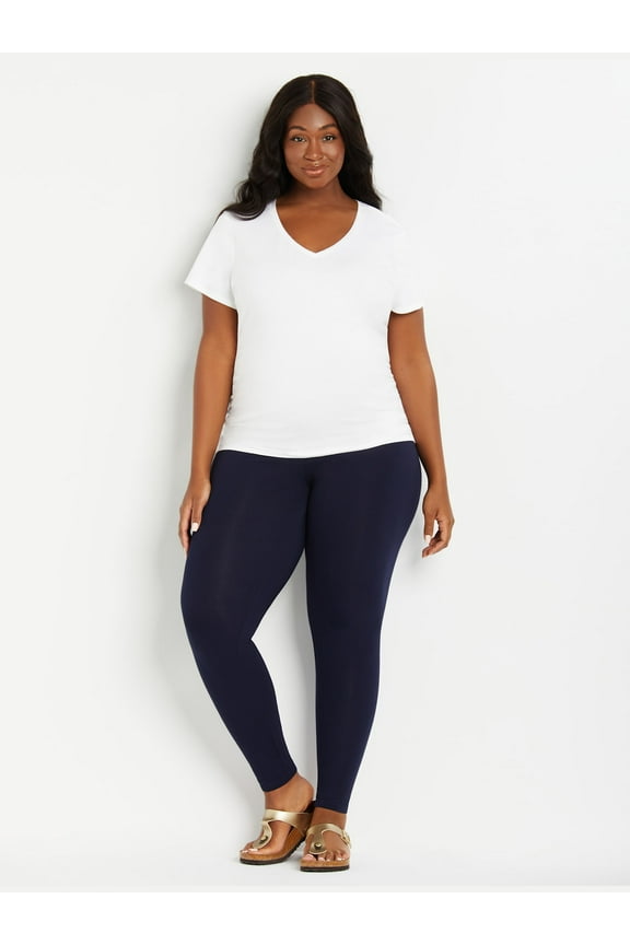 Plus Size Essential Stretch Secret Fit Belly Maternity Leggings
