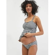 Motherhood Maternity Ruched Two Piece Maternity Tankini Swimsuit UPF 50+